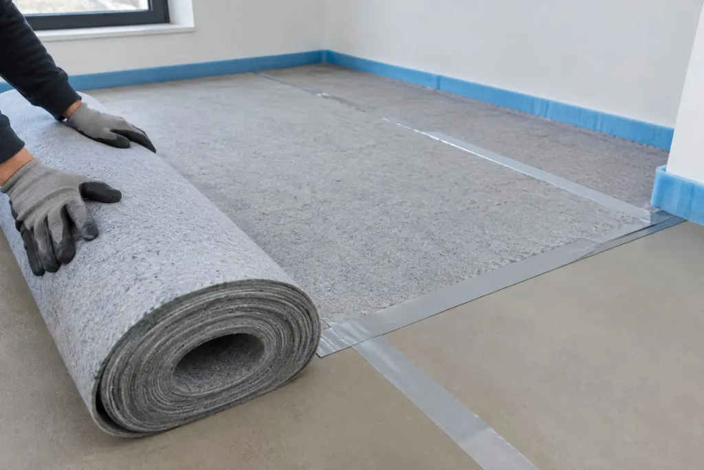 Illustration (visuel non contractuel) : Sous-couches acoustiques certifiées & Finitions soignées