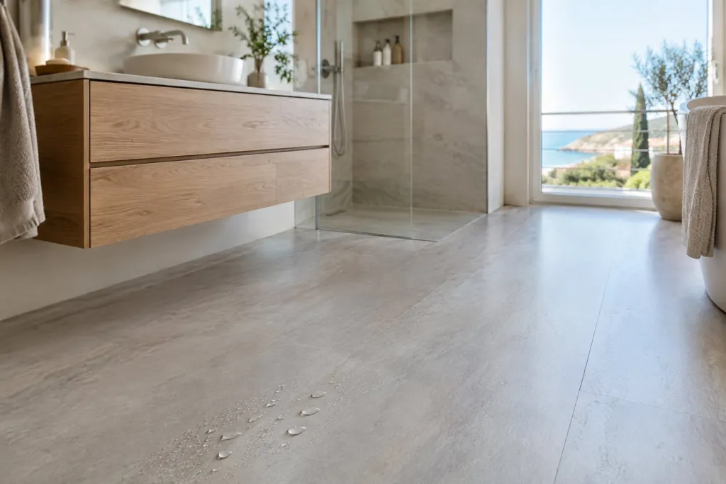Illustration (visuel non contractuel) : Sols vinyles rigides LVT clipsables 100% étanches